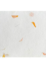 Cotton paper with flower petals