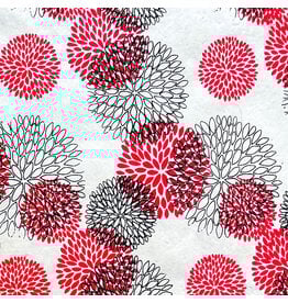 NE219 Lokta paper with pompon print,