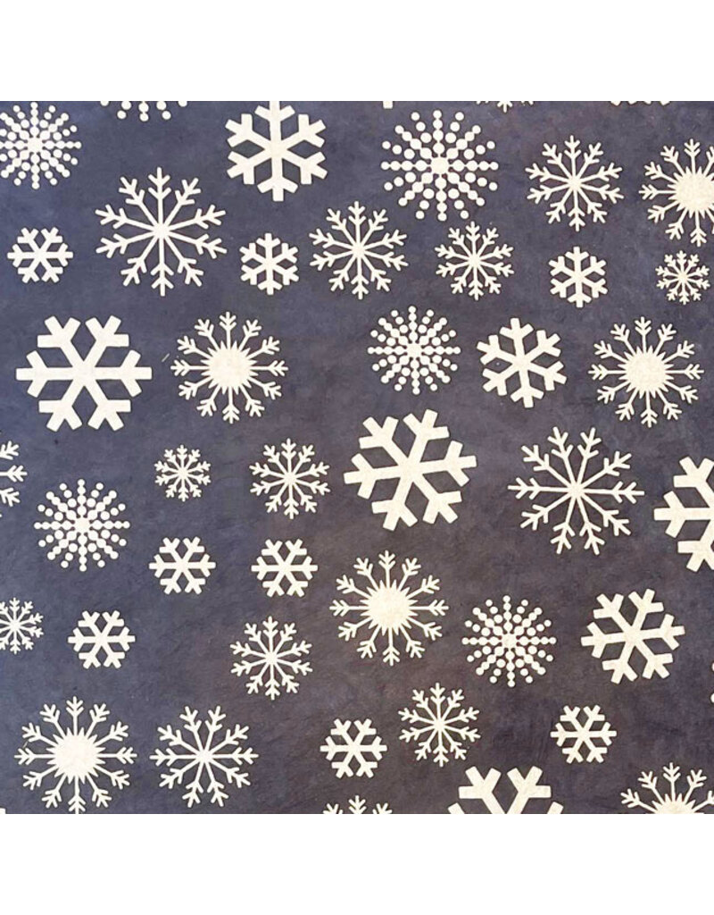 NE888 - Lokta paper with snowflake