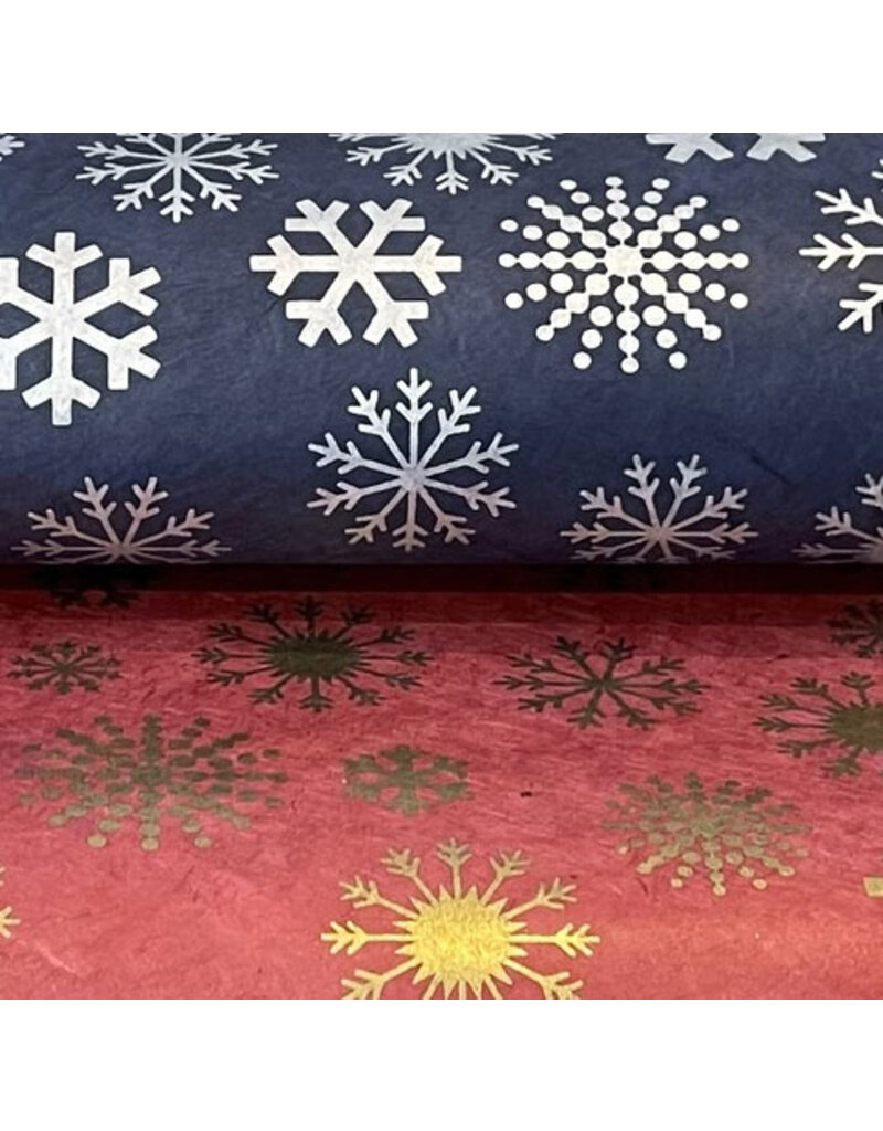 NE888 - Lokta paper with snowflake