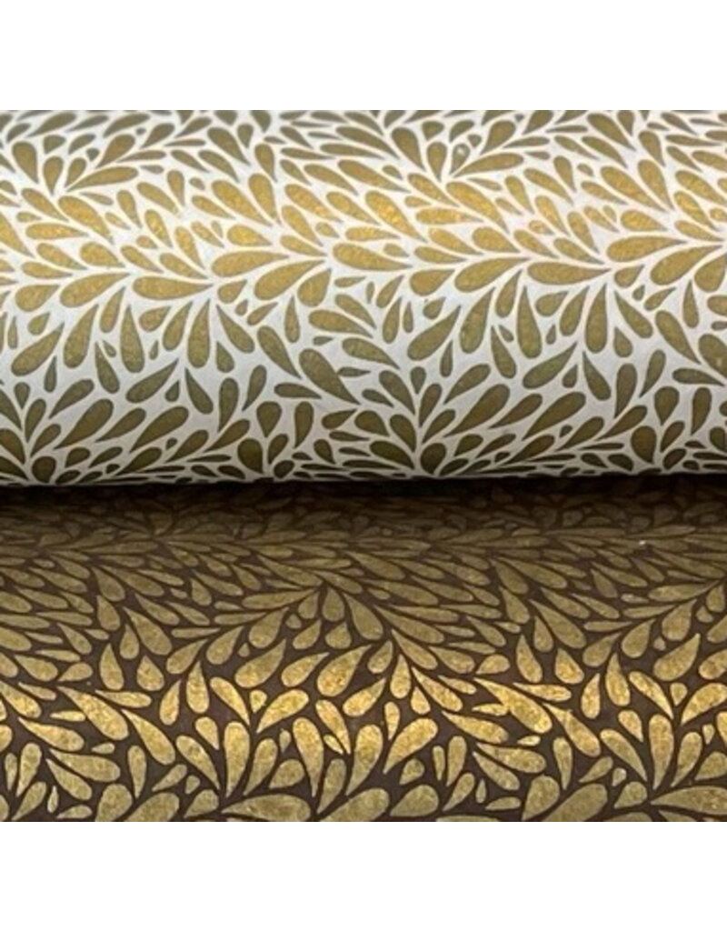 NE851 - Lokta papier met bladprint