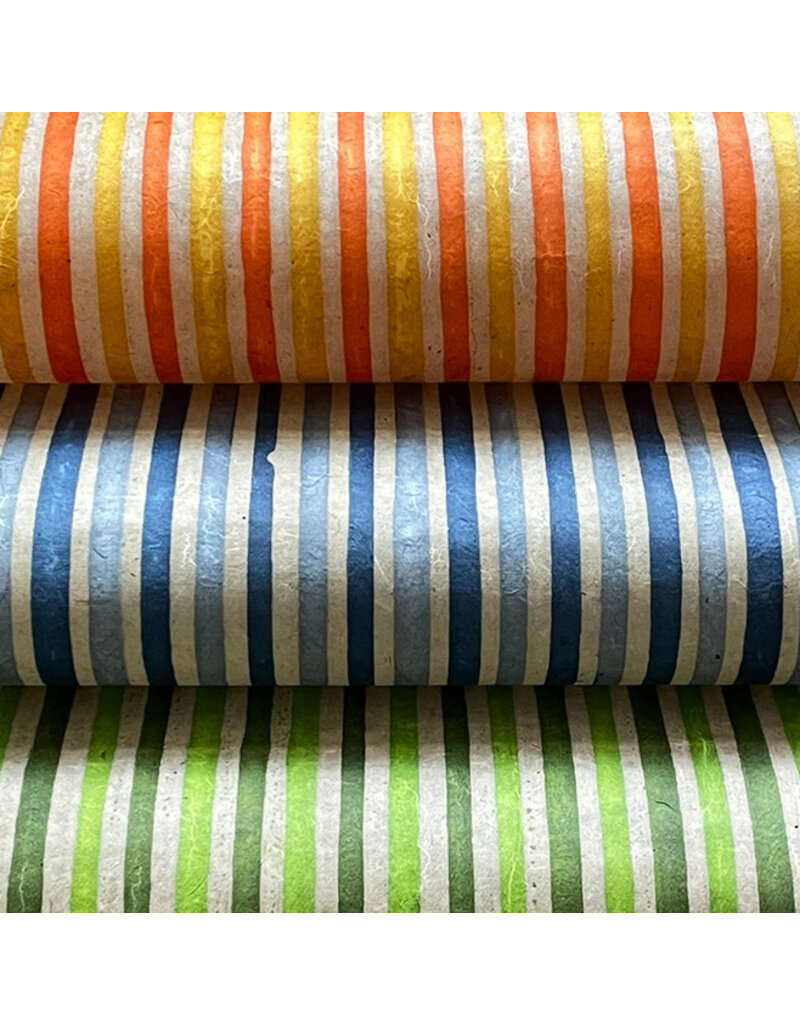 Papier lokta à rayures batik
