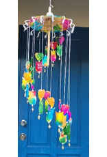 Mobile avec hiboux colorés en papier de mûrier