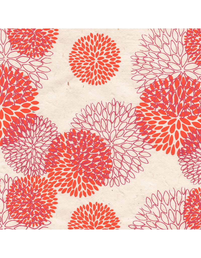 Lokta paper with pompon print,