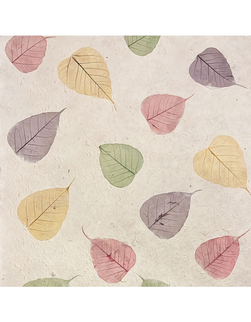 TH832 - Papier de mûrier avec feuilles de Bodhi
