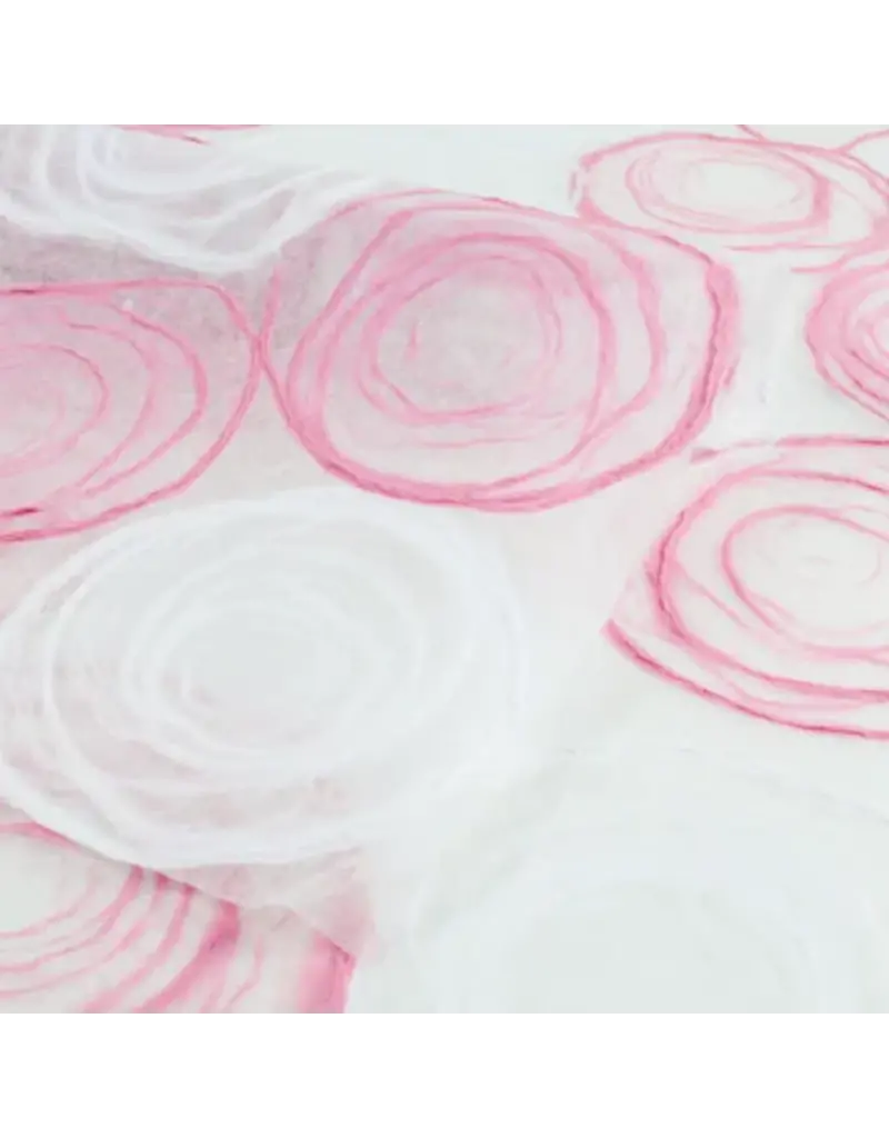 TH833 - Mulberry papier met handgemaakte rozen