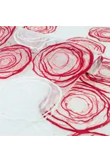 TH833 - Papier de mûrier avec roses faites à la main