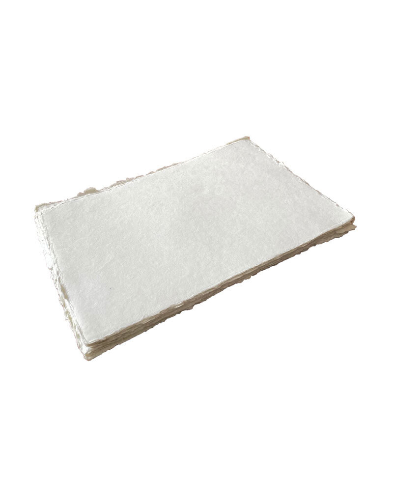 Set 25 sheets of cotton paper with deckled edge, 125 gsm
