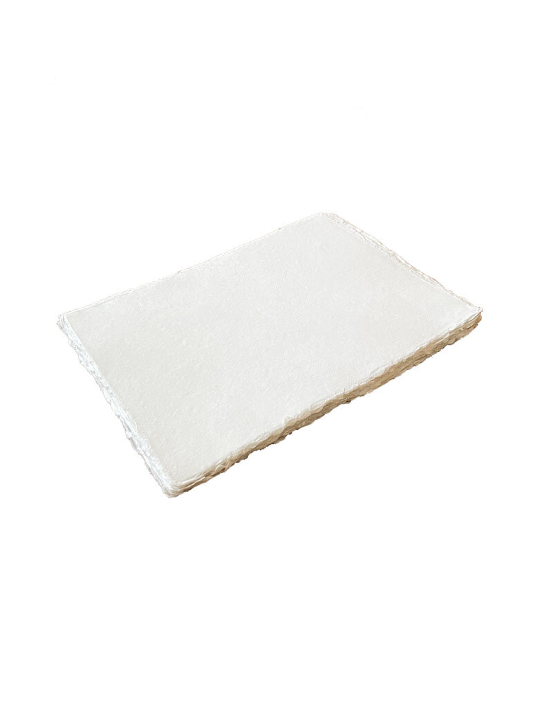 Set 25 sheets of cotton paper with deckled edge, 125 gsm