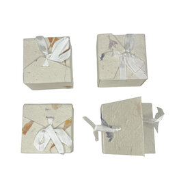 NE183  Set of 4 boxes  lokta flower paper