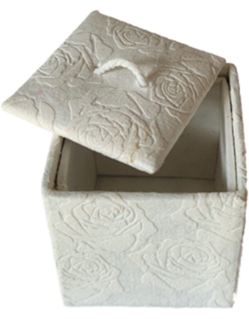 TH431 - Square box made of mulberry paper