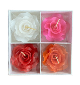 TH411 Box with 4 rose-shaped candles