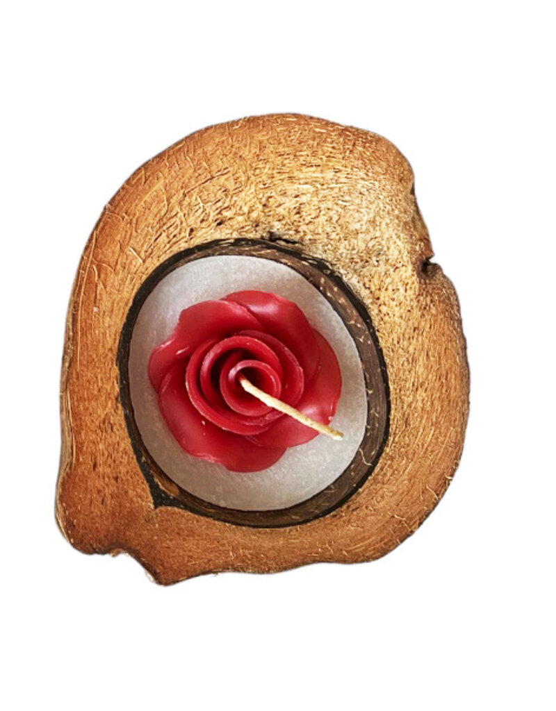 TH215 - Half coconut with a candle