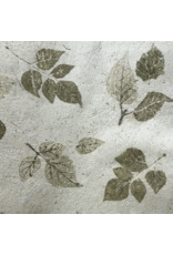 TH847 - Mulberry corn paper with leaves print