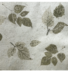 TH847 Mulberry-cornpaper leaves print