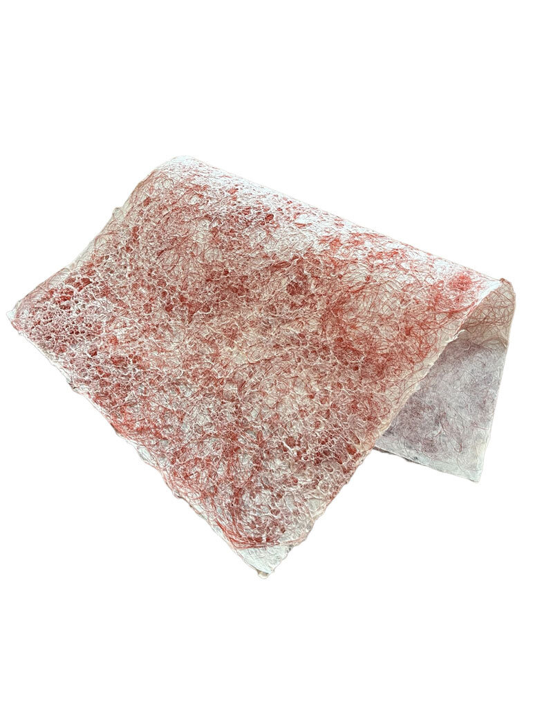 TH945 - Maulbeer-Papier mit farbigen Pitaya Fasern