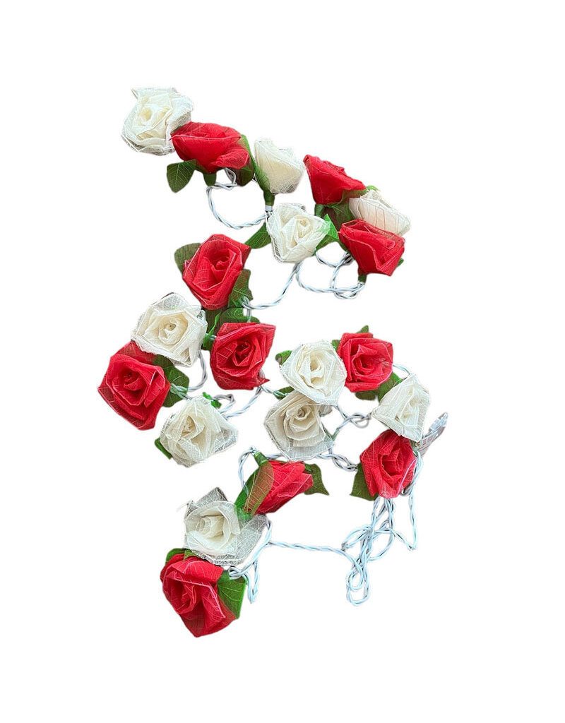 Lichterkette von Blumen