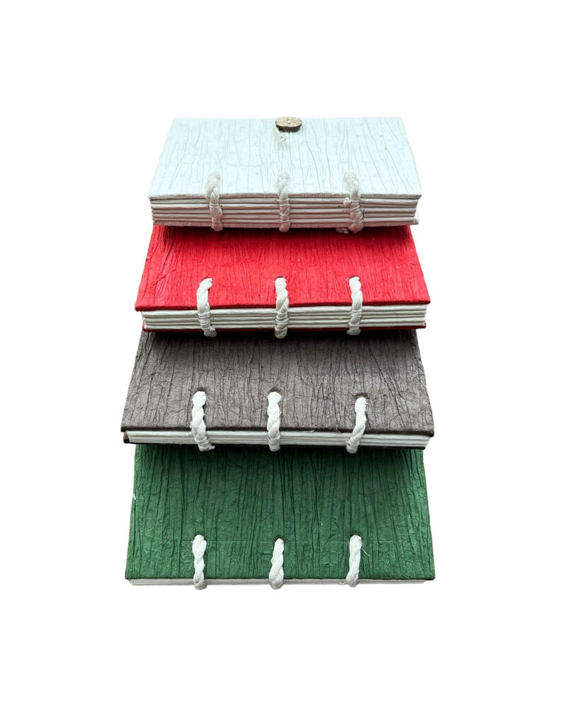Cahier en papier crinkle-lokta avec reliure japonaise