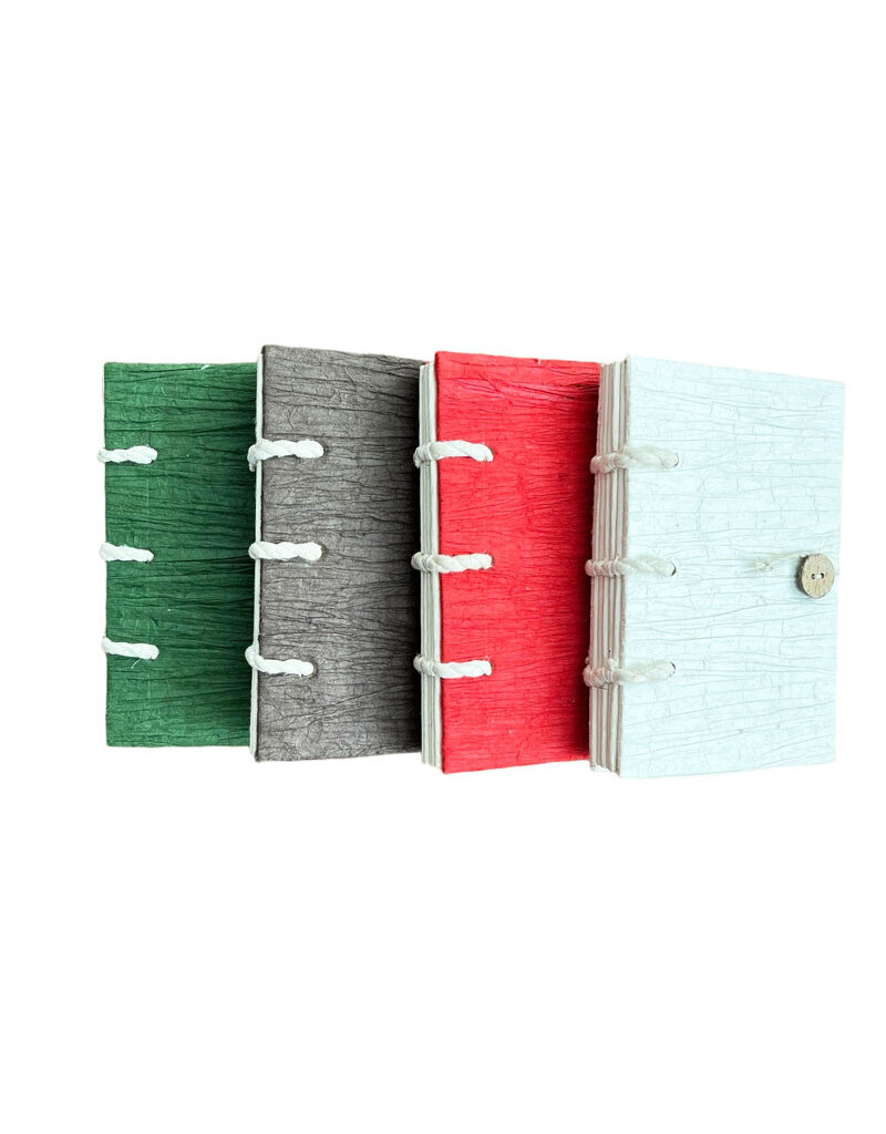 Cahier en papier crinkle-lokta avec reliure japonaise