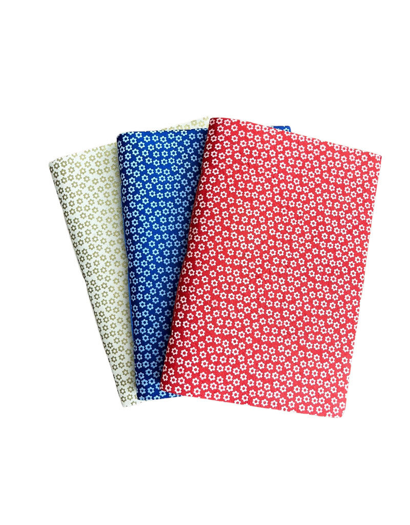 Notebook van lokta papier met kleine print