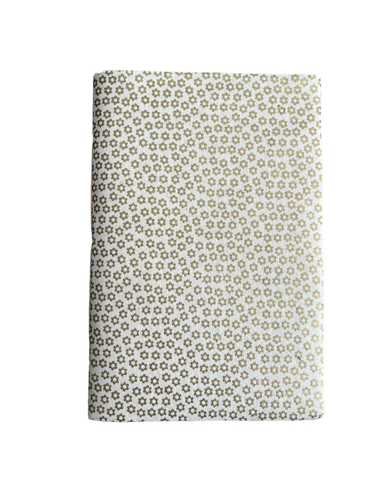 Notebook van lokta papier met kleine print