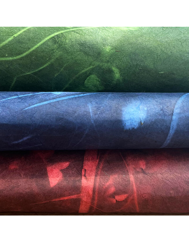 Loktapapier met blad print