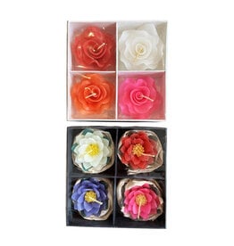 TH411 Box with 4 rose-shaped candles