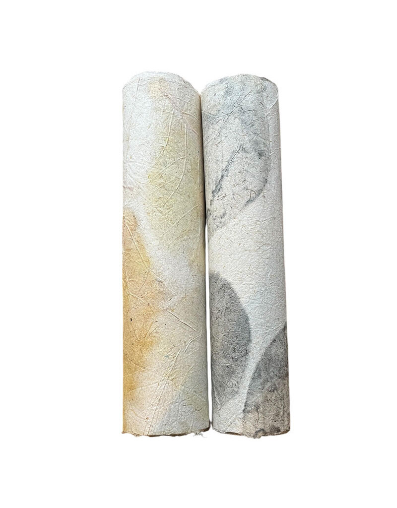 Maulbeerpapier mit Teakholzblättern