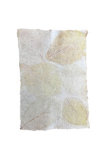 Mulberrypapier met teak bladeren