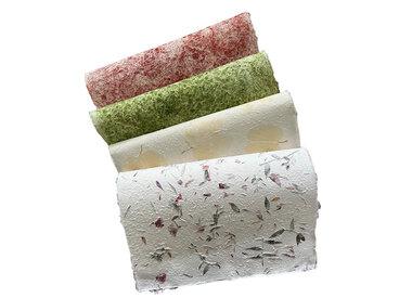 New sheets of handmade paper