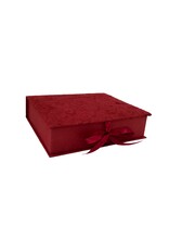 Keepsake box bark fibres, satin ribbon