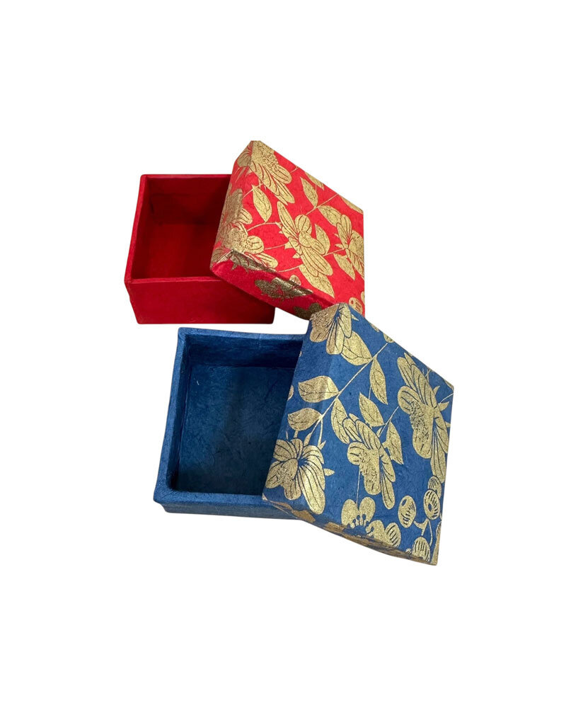 Ensemble de 4 boites de papier lokta