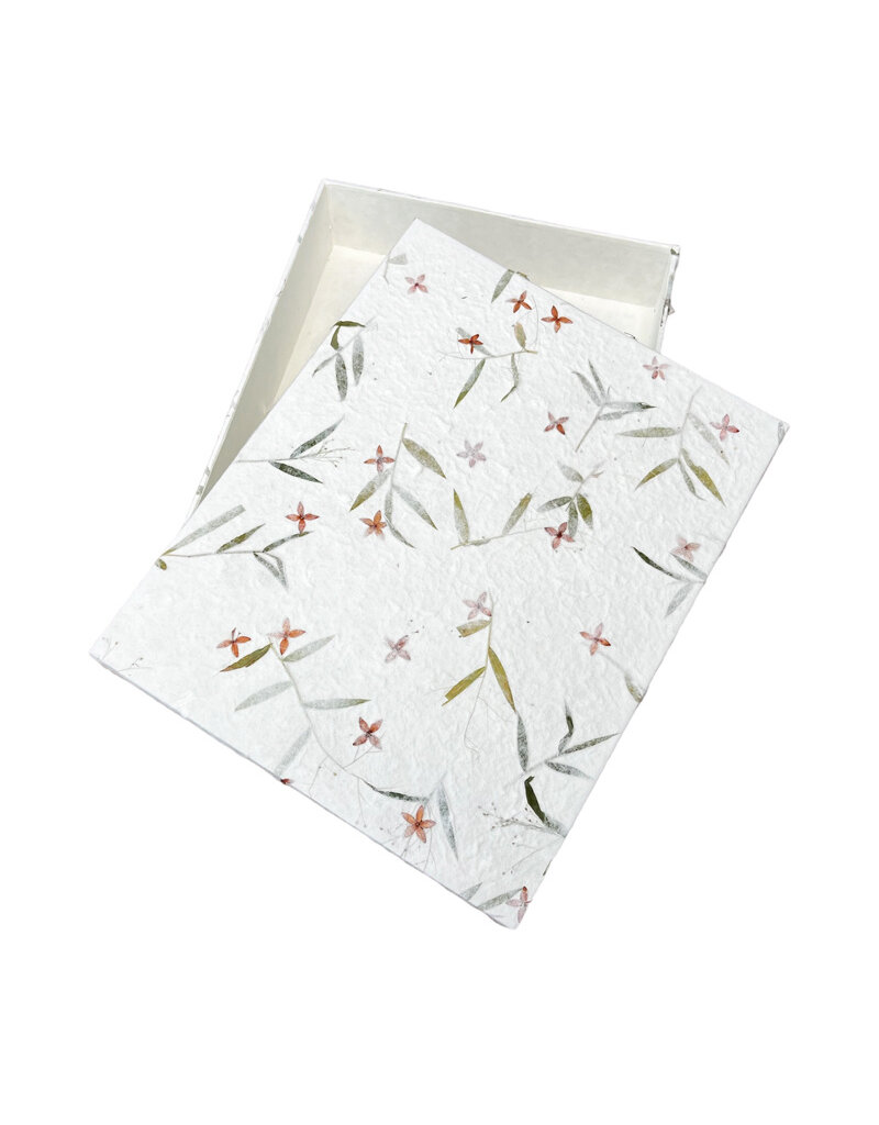 TH137 - Aufbewahrungsdose mit Blumen-/Blattmotiv
