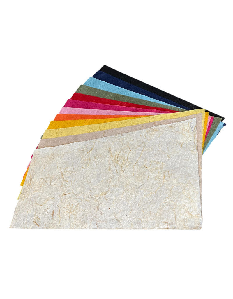 Papier gampi avec fibres d'abaca