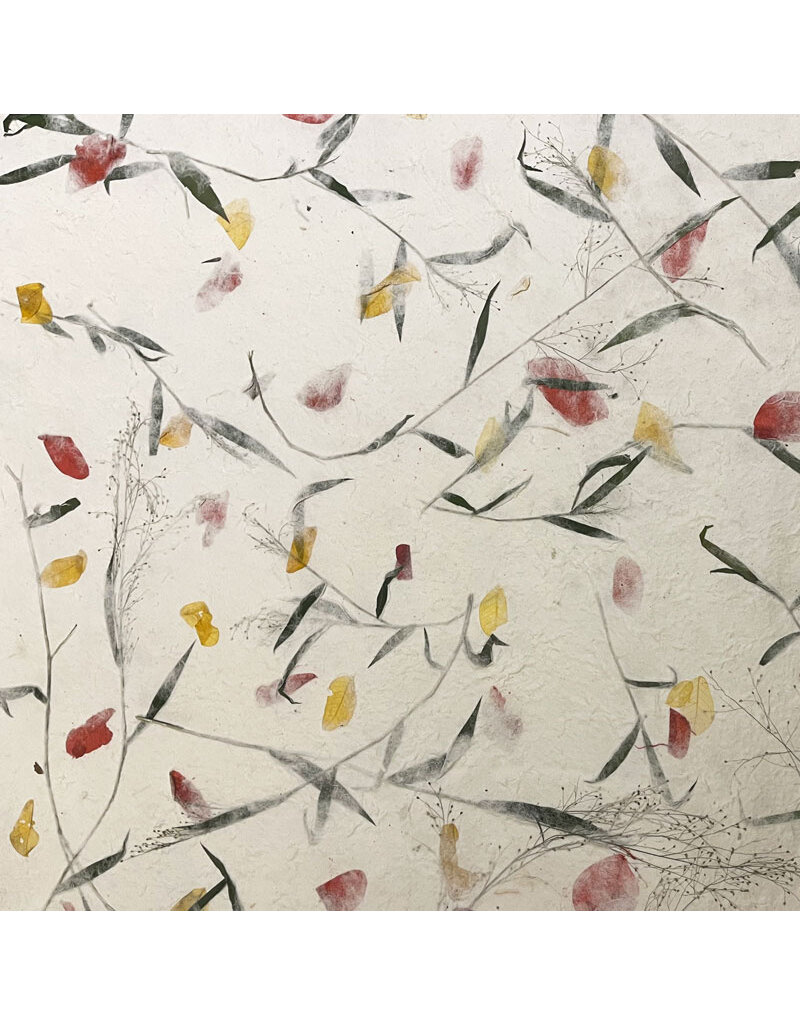 TH714 - Mulberry papier met bloemenmix