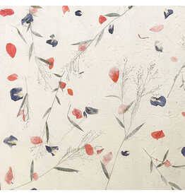 TH715 Papier mulberry avec fleurs