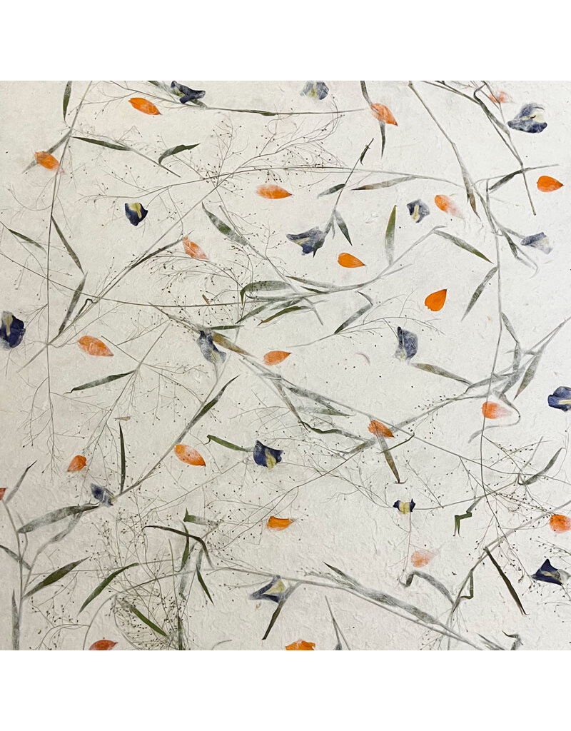 TH715 - Papier de mûrier avec mélange de fleurs
