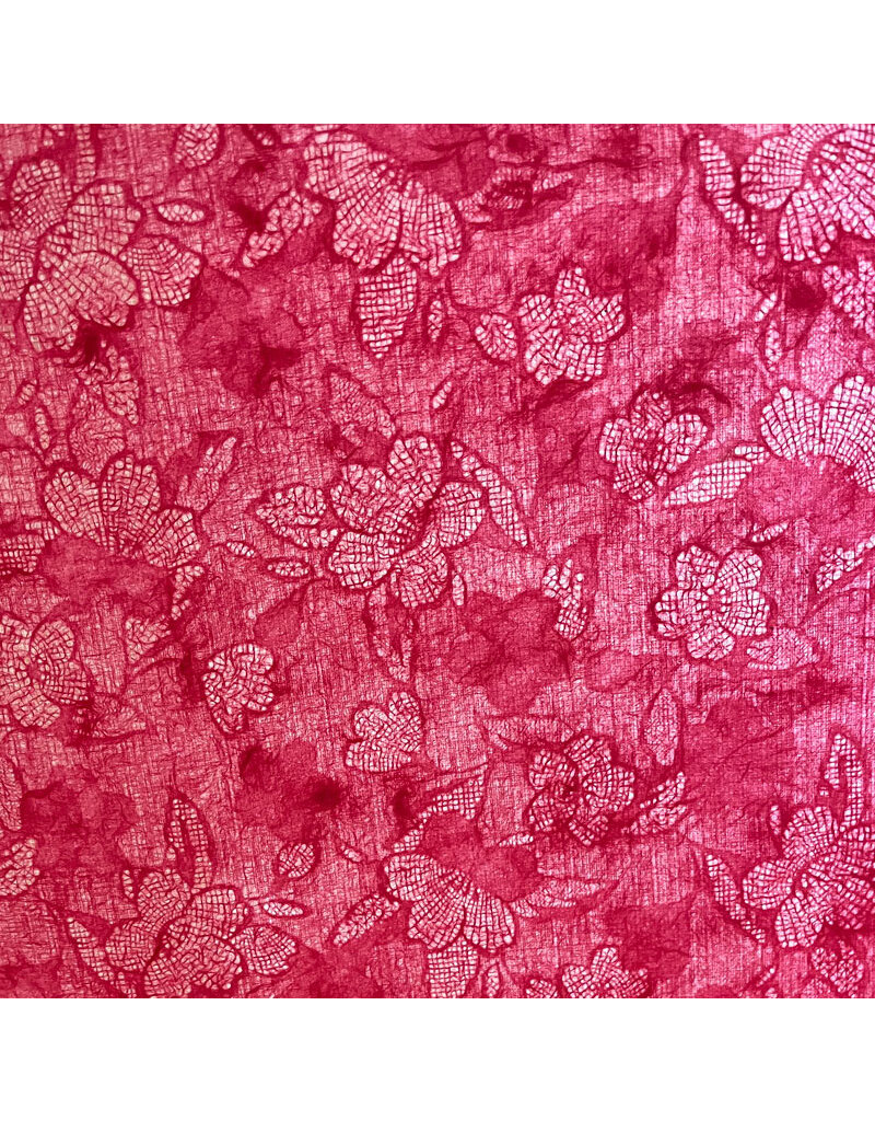 TH712 - Mulberry papier met transparant bloemenpatroon