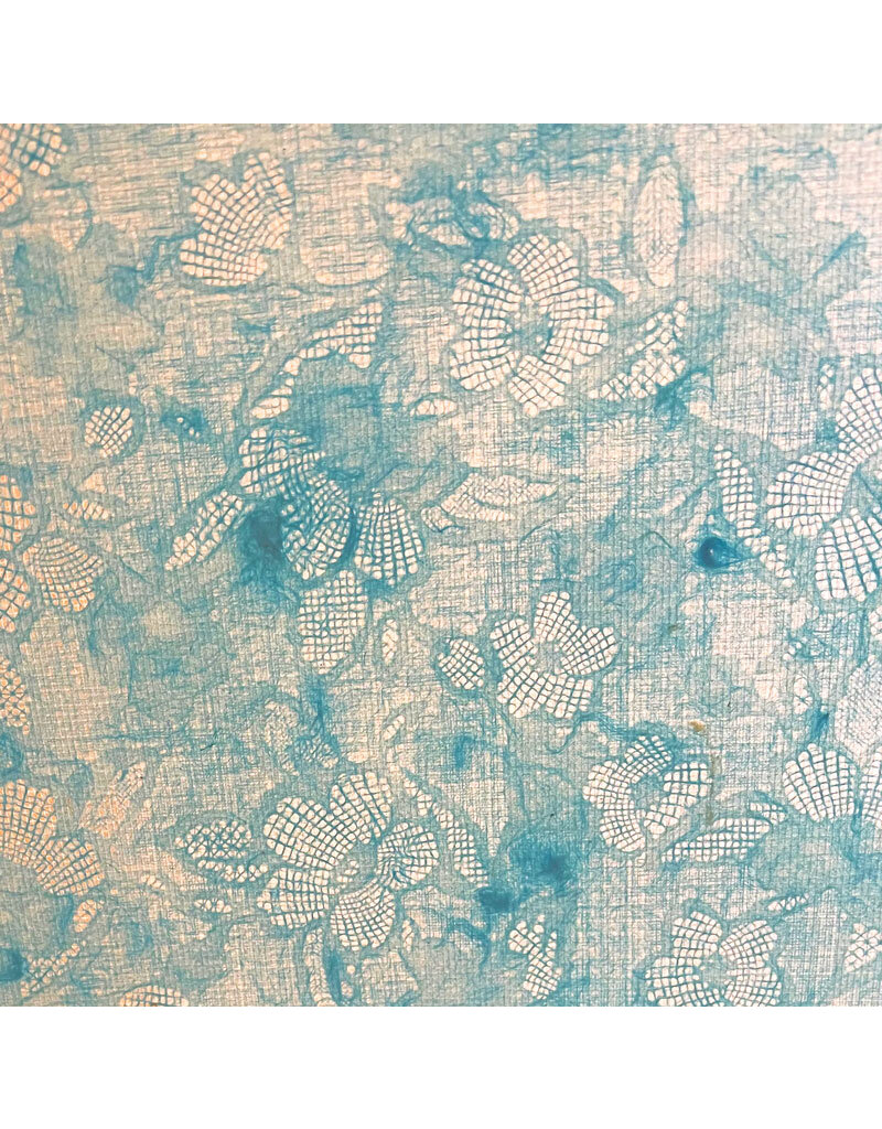 . Maulbeerpapier mit transparentem Blumenmuster