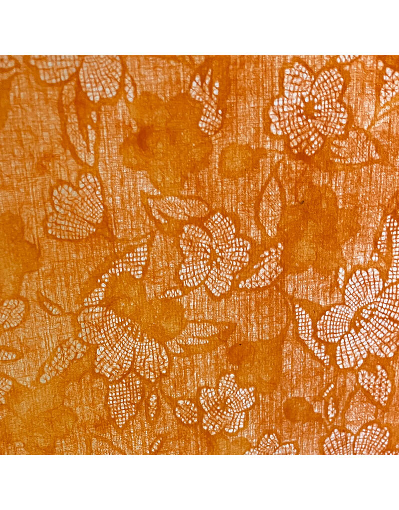 TH712 - Mulberry papier met transparant bloemenpatroon