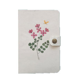 PN255 Cahier papier Gampi avec fleur 15x11cm