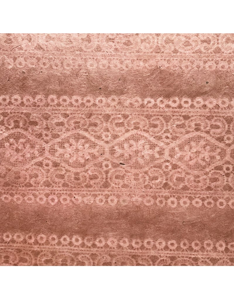 NE883 - Papier lokta avec imprimé de dentelle