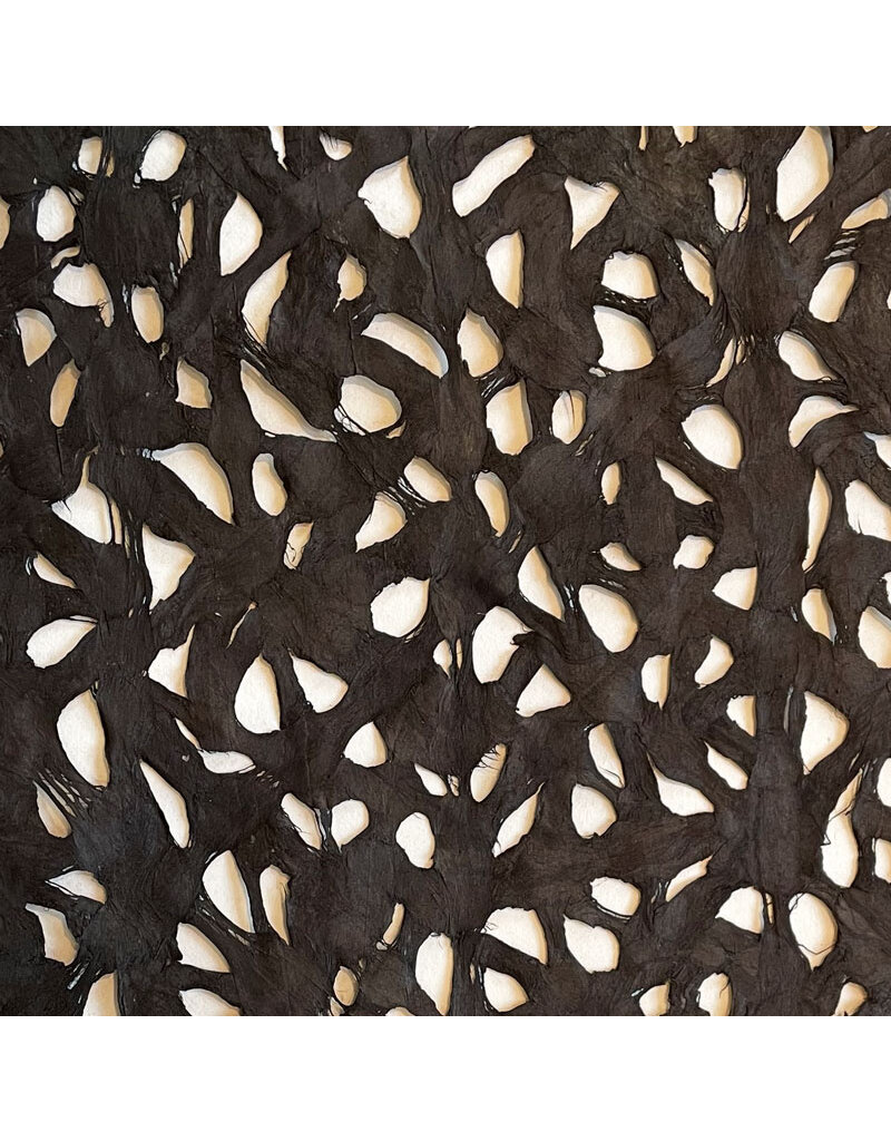 Papier d'écorce amate, avec motif 'toile d'araignée