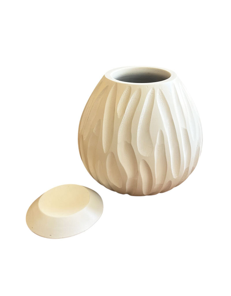 TD500 - Mango wood urn 20x20cm