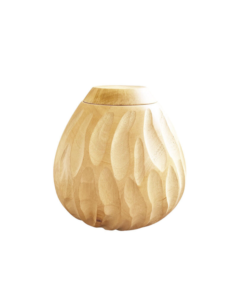 TD500 - Mango wood urn 20x20cm