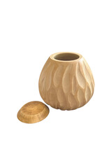 TD500 - Urne en bois de manguier 20x20cm