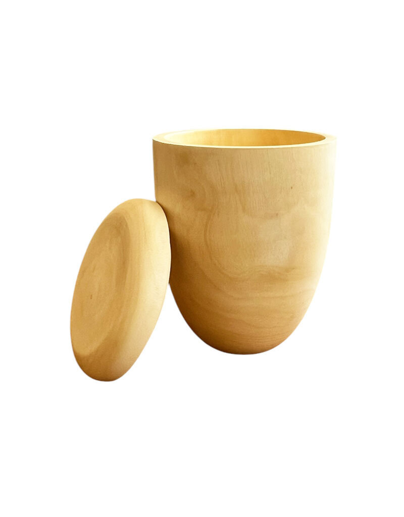 TD525 - Urne en bois de manguier 27x20cm