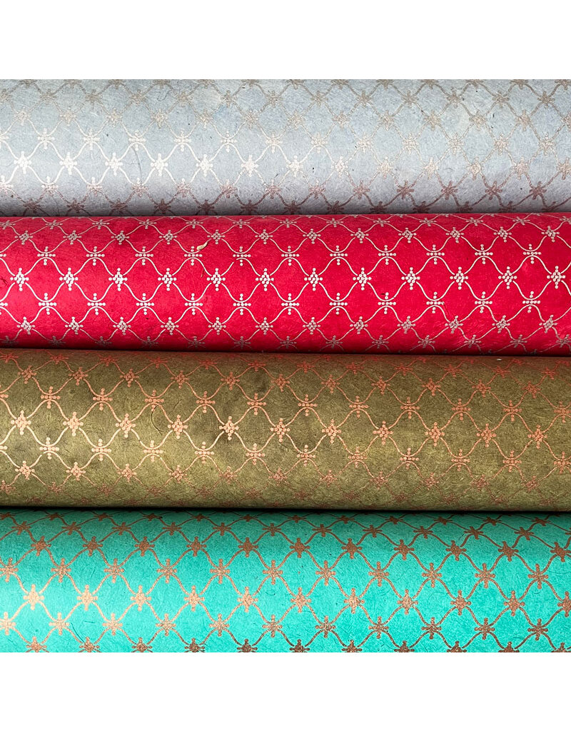 NE809 - Lokta papier met een slinger print