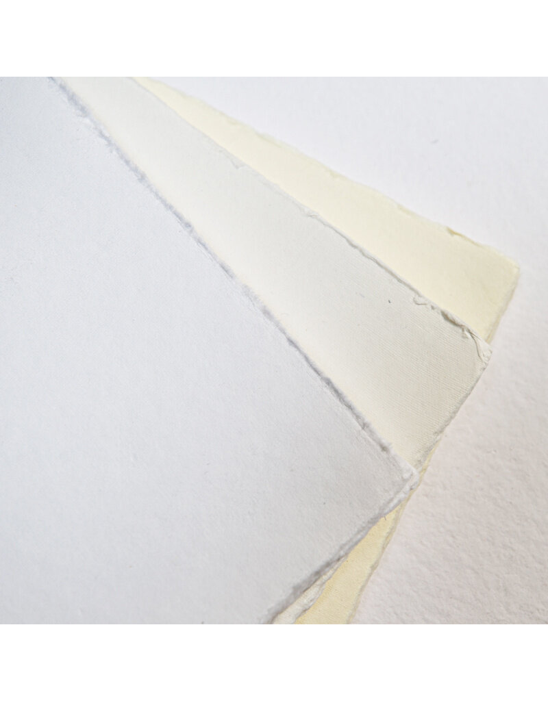 Lot de 25 feuilles de papier de coton avec deckle, 300 gr