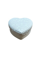 Heartshape box with white star print